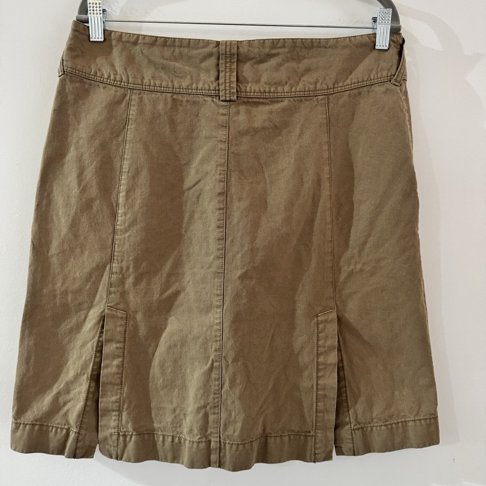 Ibex Tan Mini Skirt with Button Accents - Picture 8 of 11